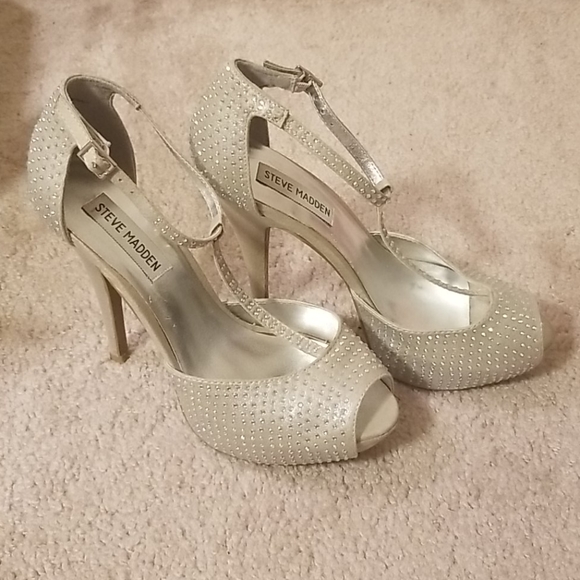 Silver Rhinestone Heels - Picture 3 of 10
